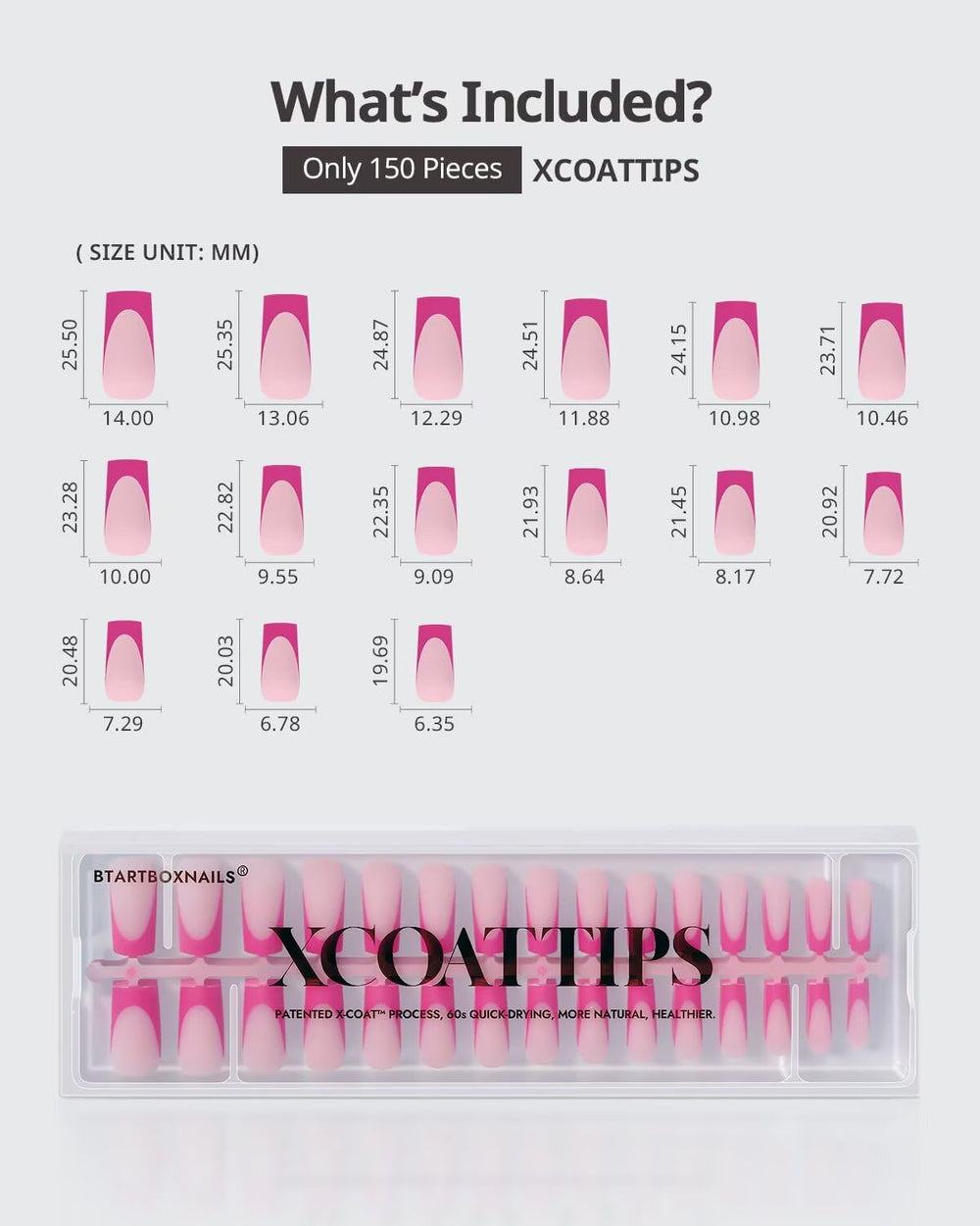BTArtboxnails XCOATTIPS: aspect naturel et fini ultra fin