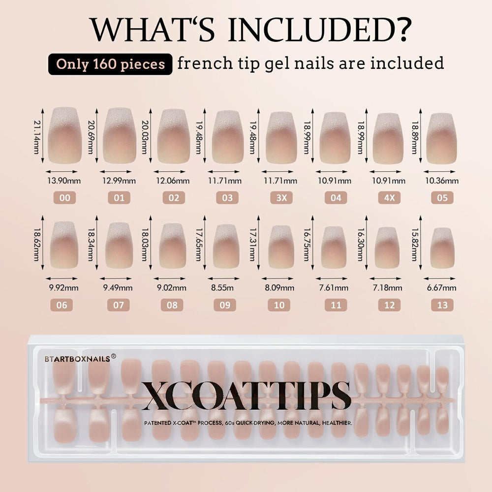 BTArtboxnails XCOATTIPS Pose Rapide - kit pratique pour salon à domicile.