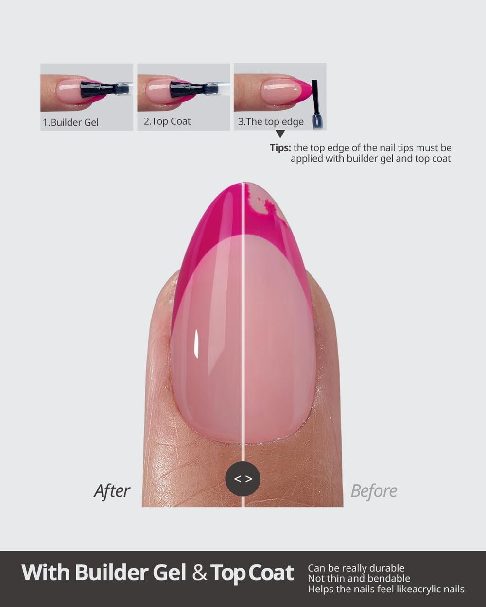BTArtboxNails XCOATTIPS fini naturel ultra fin: allure discrète et professionnelle.