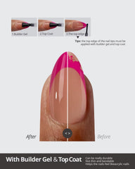 BTArtboxnails XCOATTIPS gel souple, léger et confortable.