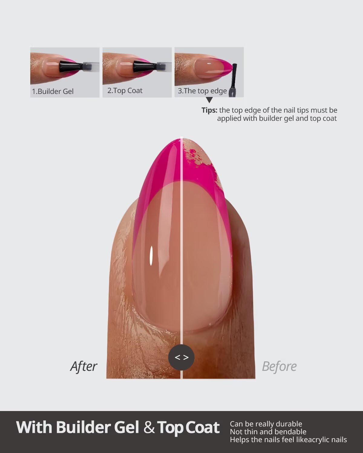 BTArtboxnails XCOATTIPS: gel souple amovible par trempage, léger et adaptable.