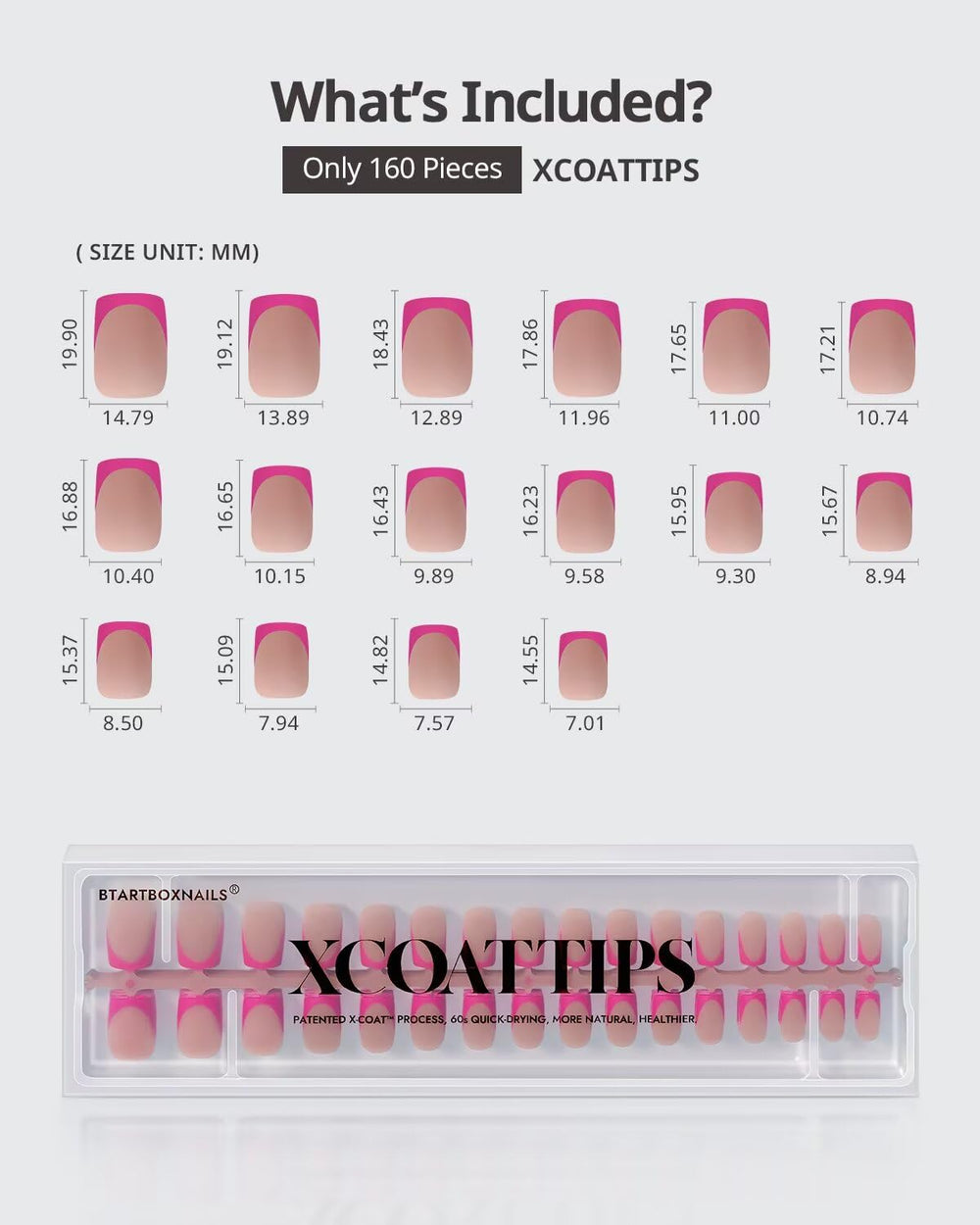 BTArtboxnails XCOATTIPS: kit prêt à transformer votre manucure à domicile.