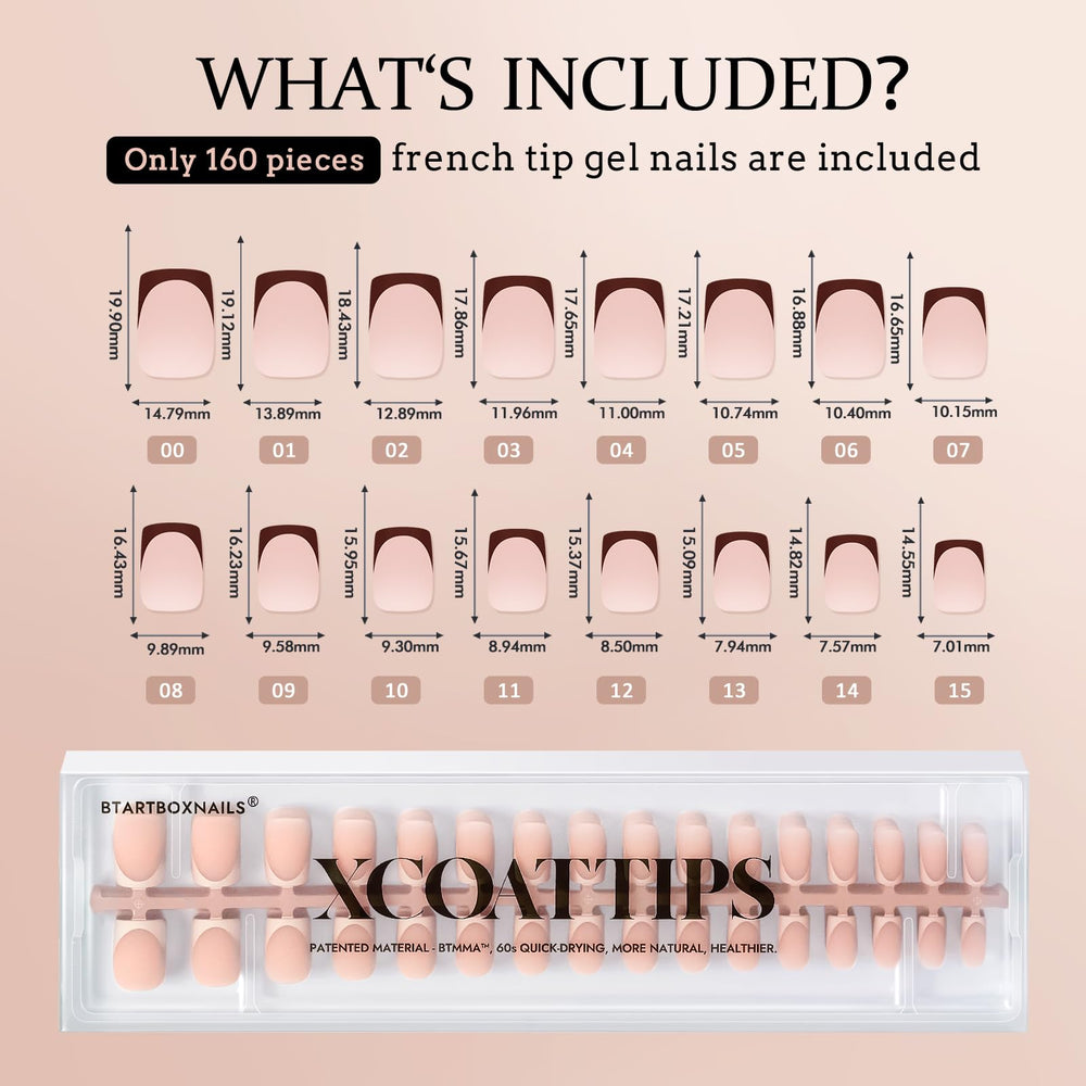 BTArtboxnails XCOATTIPS: design moderne et look naturel.