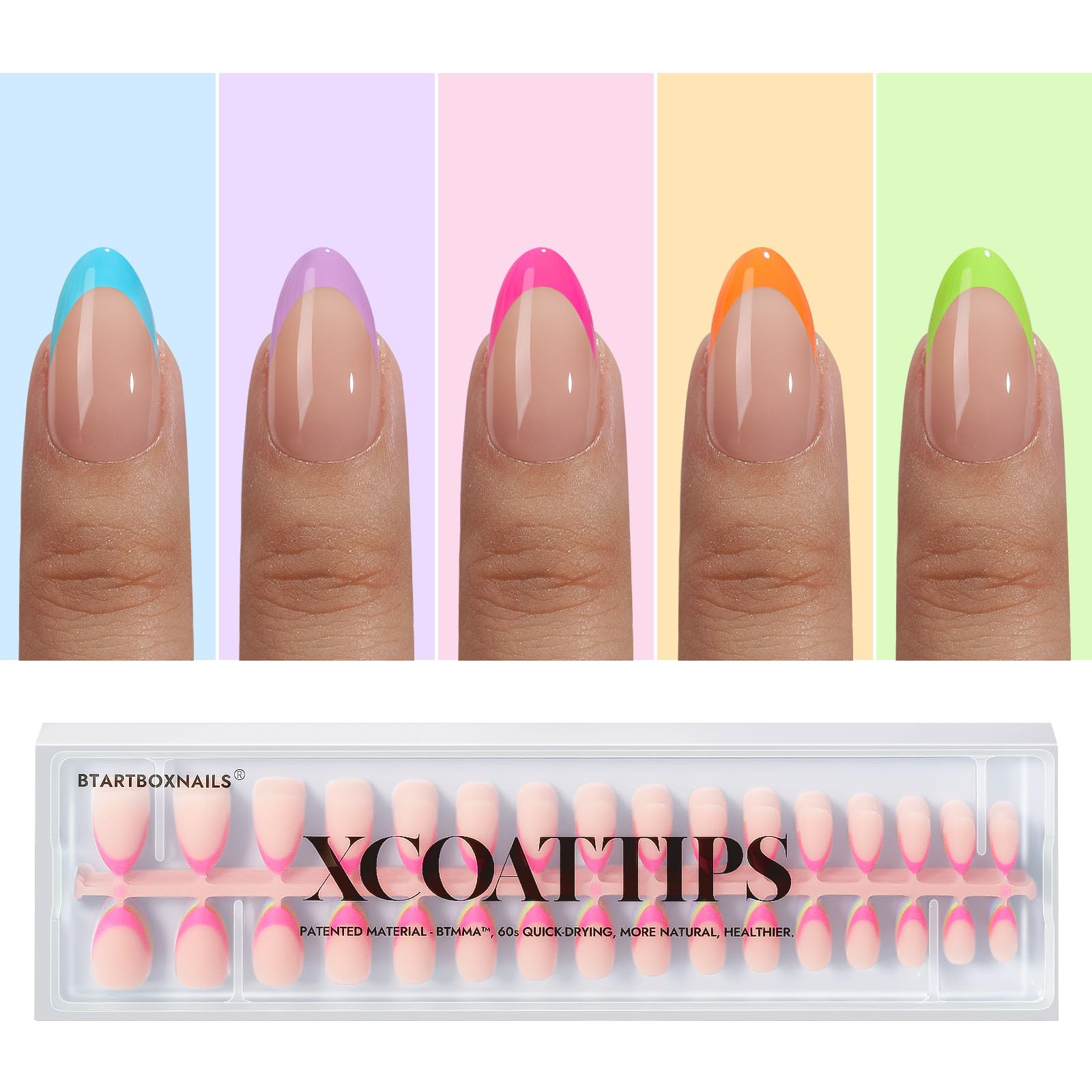 BTArtboxnails XCOATTIPS – ongles-francais: rendu naturel et rapide.