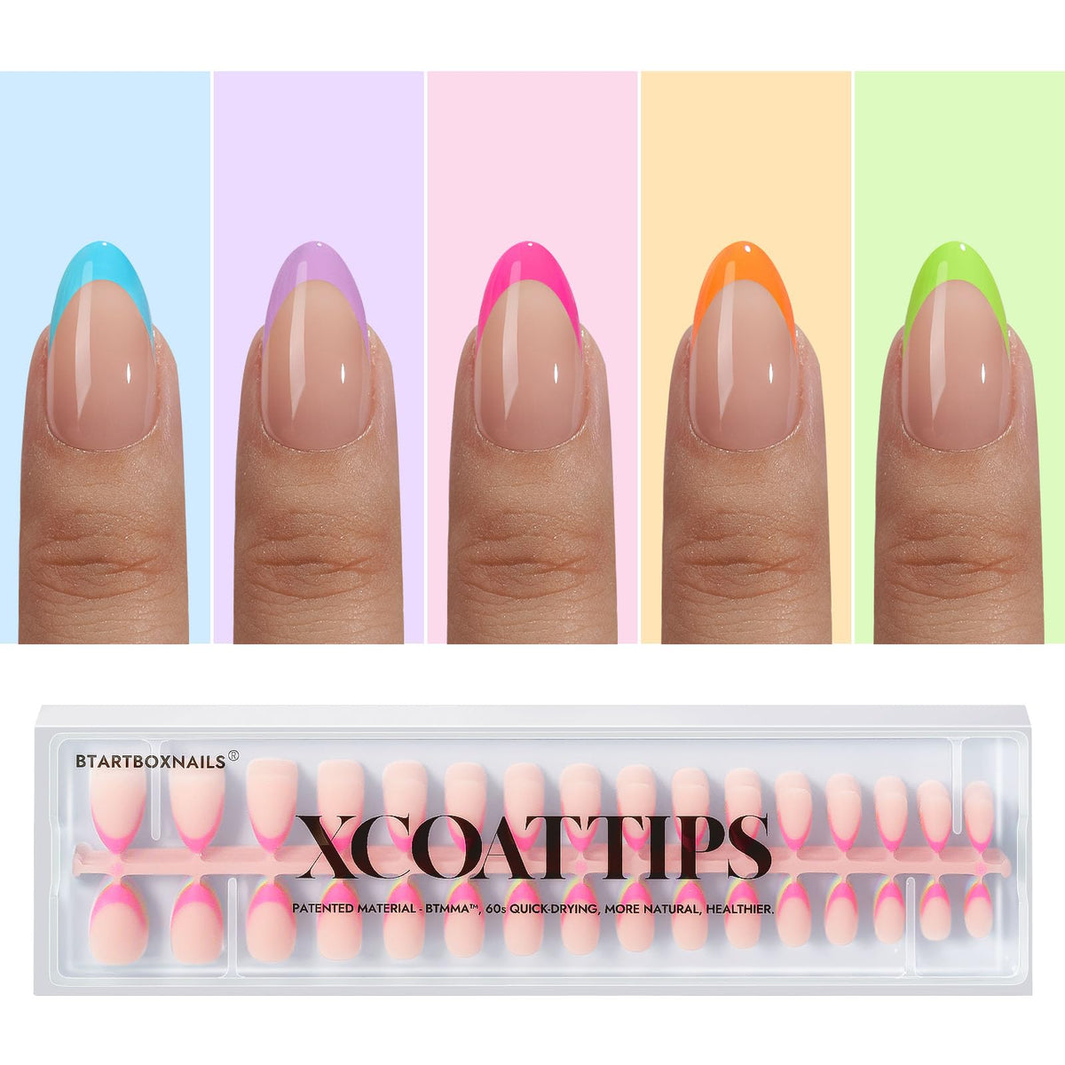 BTArtboxnails XCOATTIPS – ongles-francais: rendu naturel et rapide.