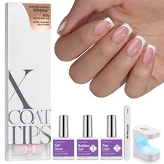 BTArtboxnails XCOATTIPS ensemble d'ongles français prêt-à-poser