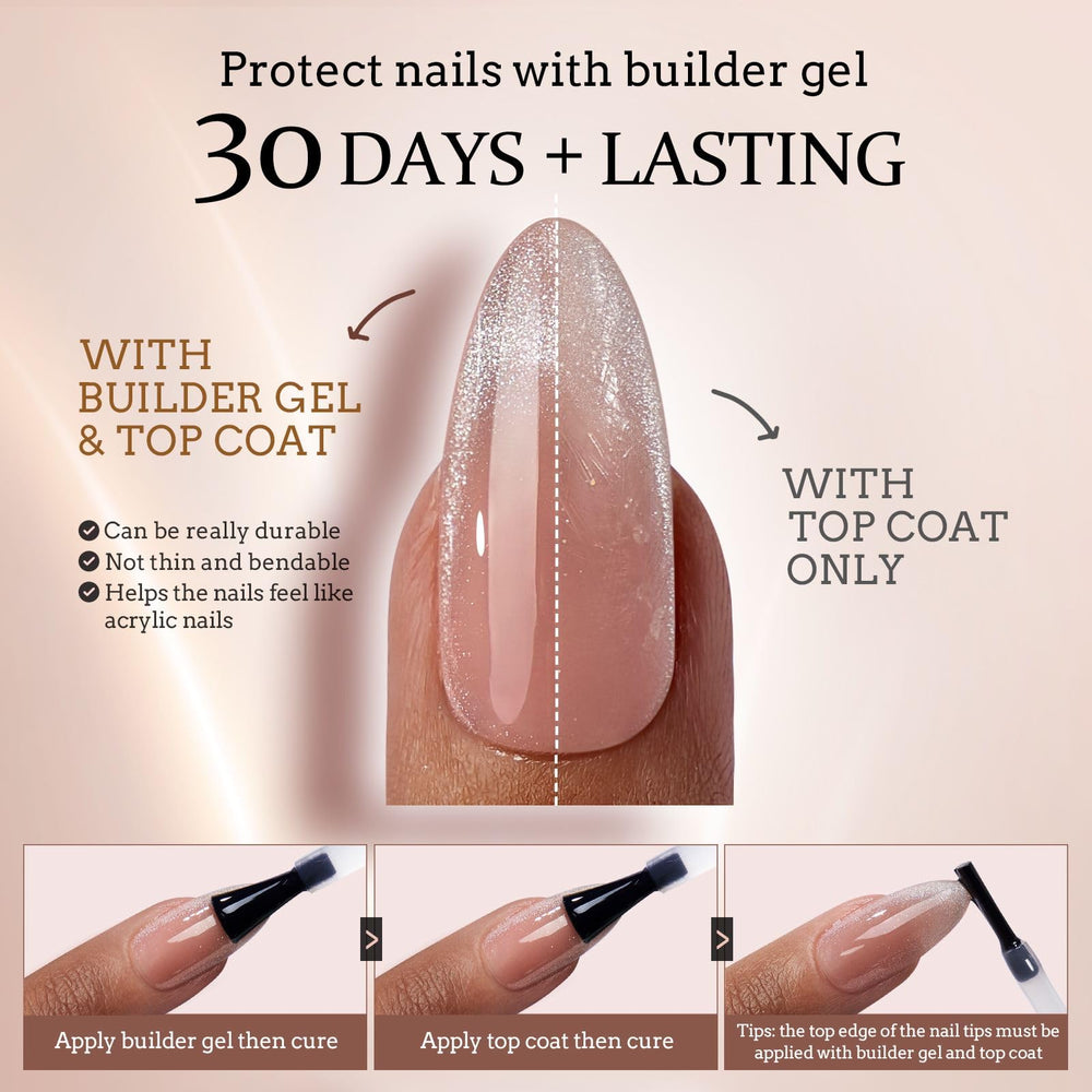 BTArtboxnails XCOATTIPS Soft Gel Ongles Naturels - flexibles et faciles à porter.