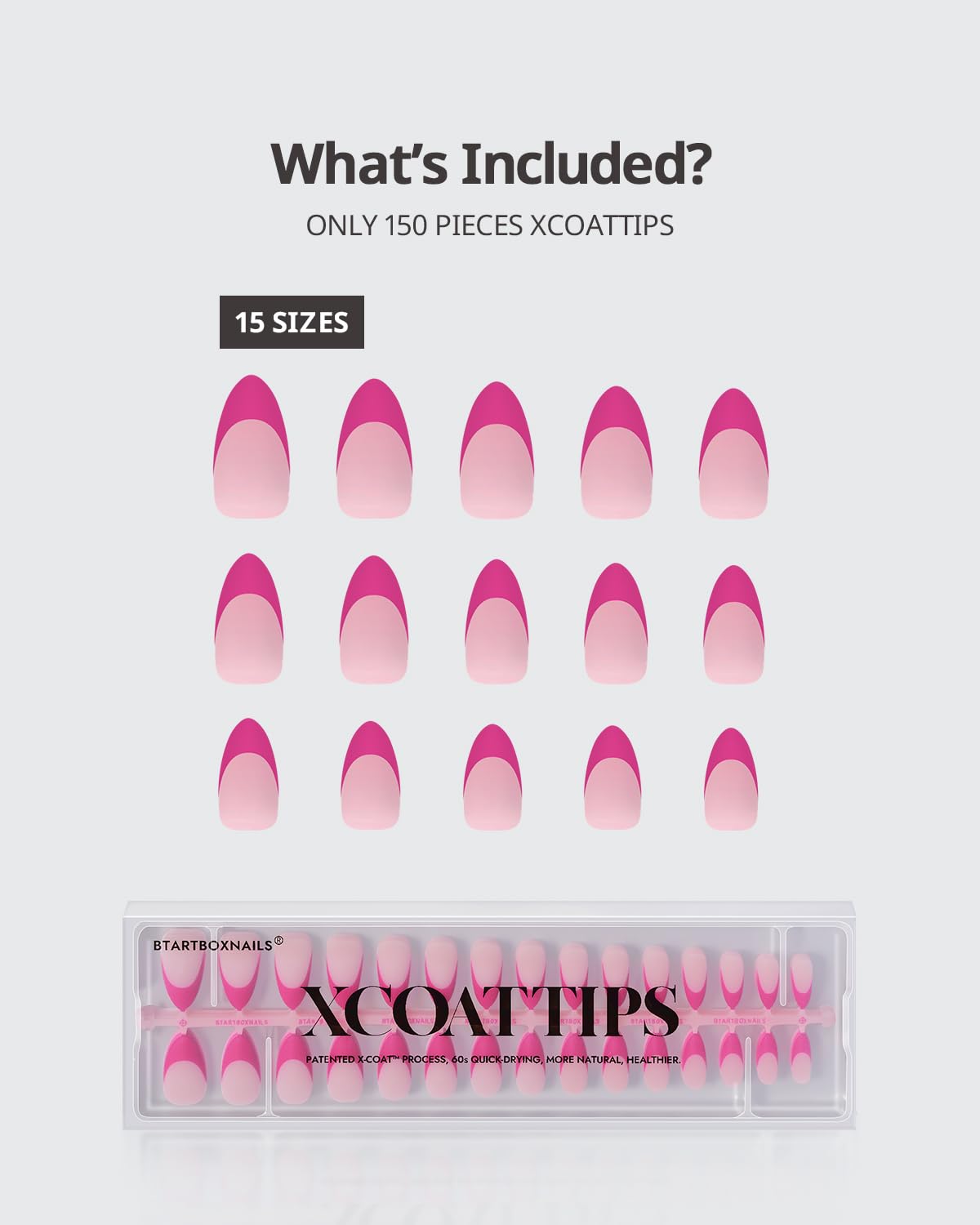 BTArtboxNails XCOATTIPS retrait sans douleur: enlèvement facile sans abîmer les ongles.