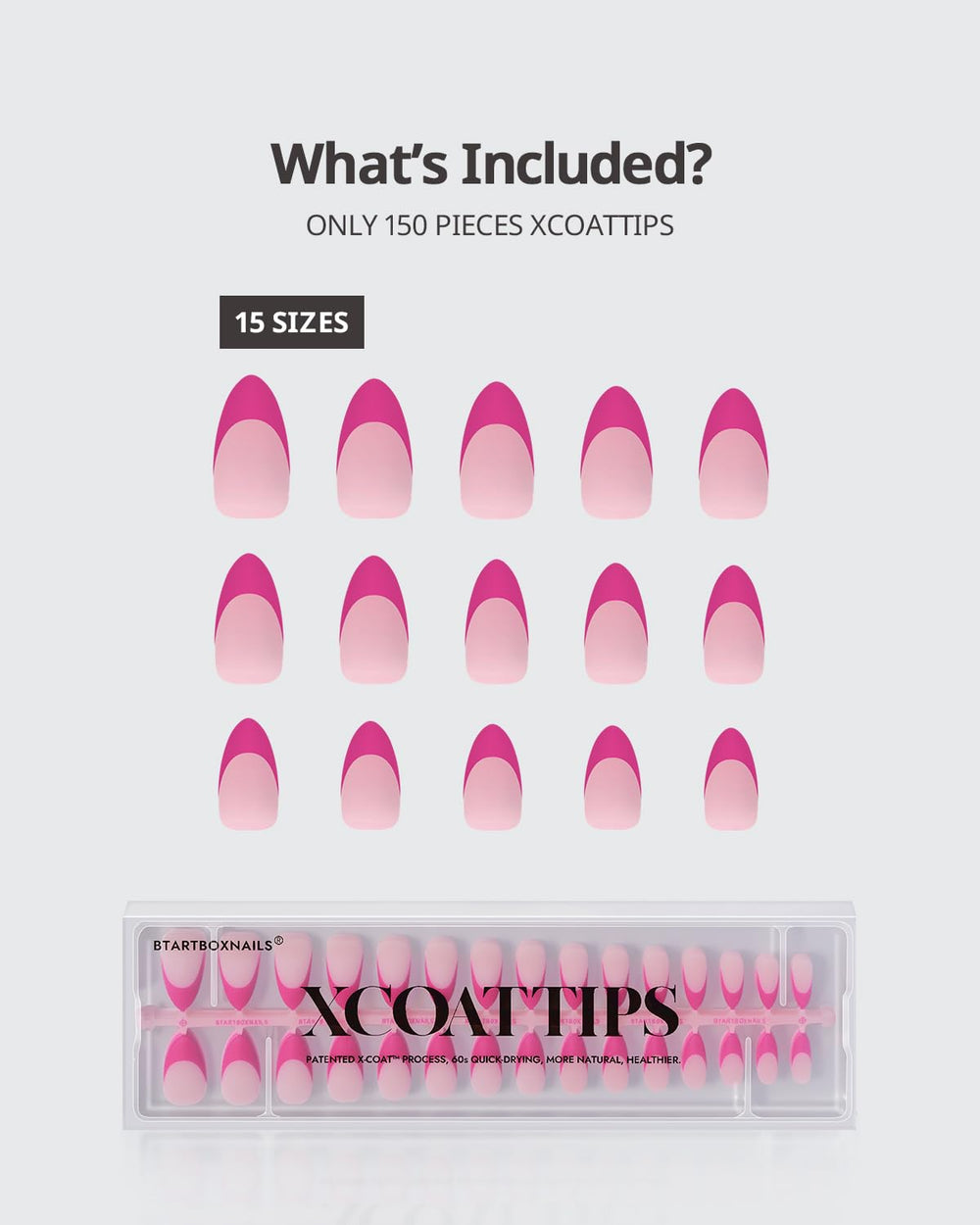 BTArtboxNails XCOATTIPS retrait sans douleur: enlèvement facile sans abîmer les ongles.