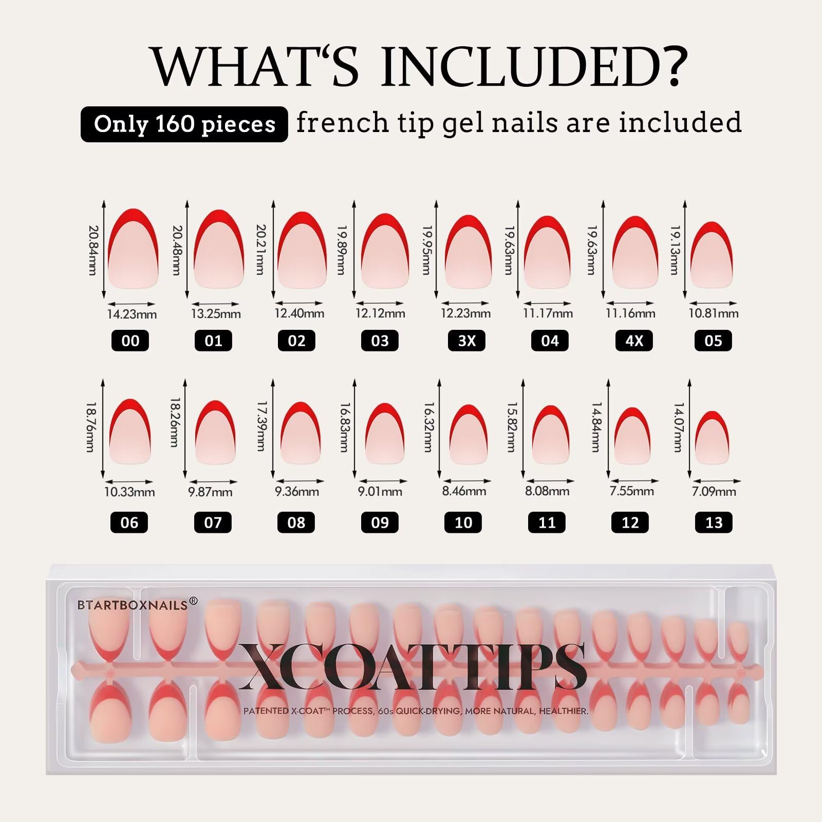 BTArtboxnails XCOATTIPS — rouges Saint-Valentin, esthétique romantique prête en peu de temps.