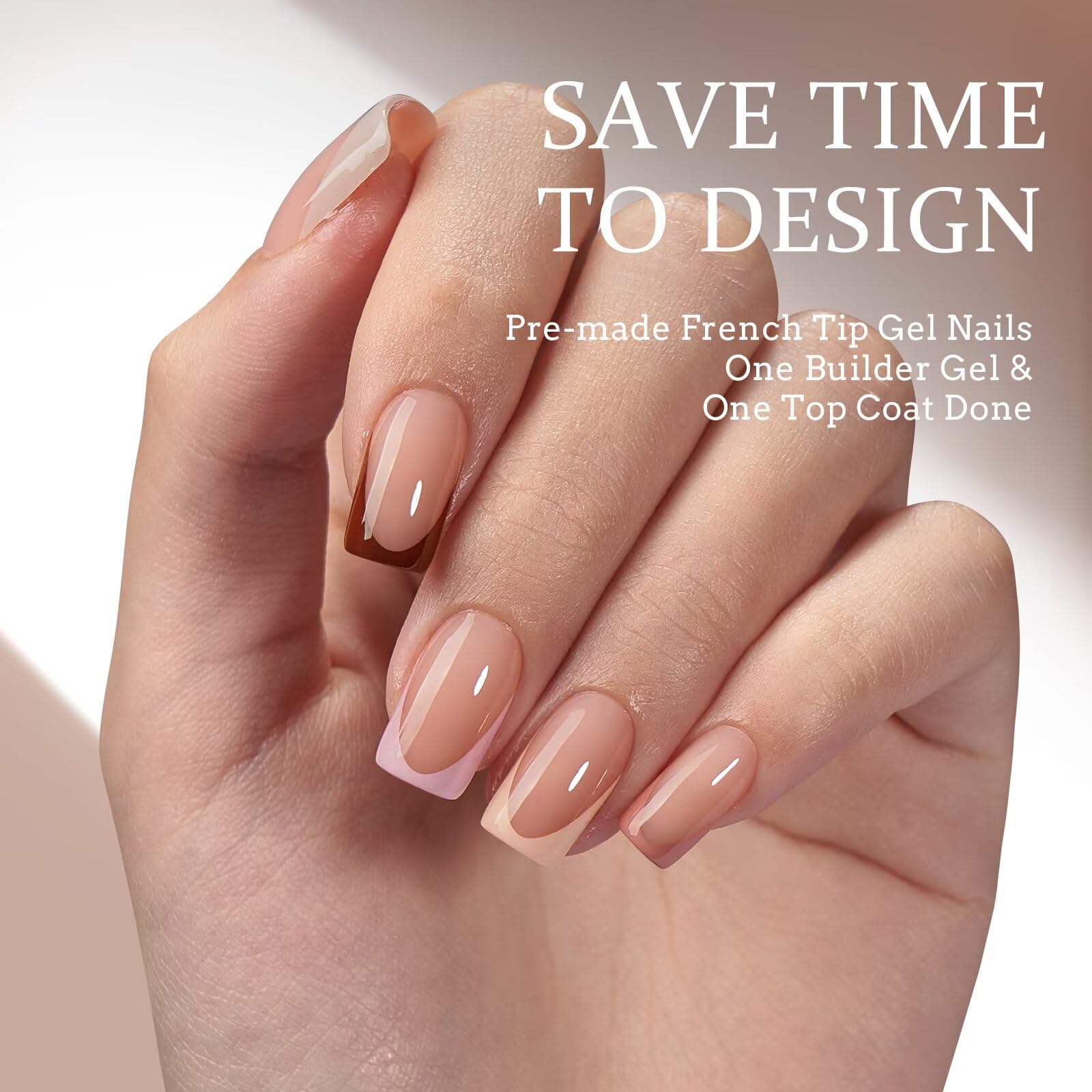 BTArtboxnails XCOATTIPS: tips français carrés pour une manucure nette à domicile.