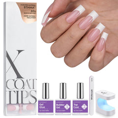 BTArtboxnails XCOATTIPS: tips longs carrés pour une manucure nette et durable.