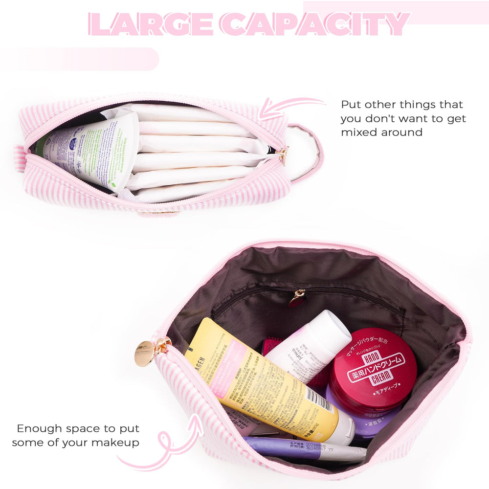 Btffitting grand sac maquillage, rangement efficace pour plusieurs produits.
