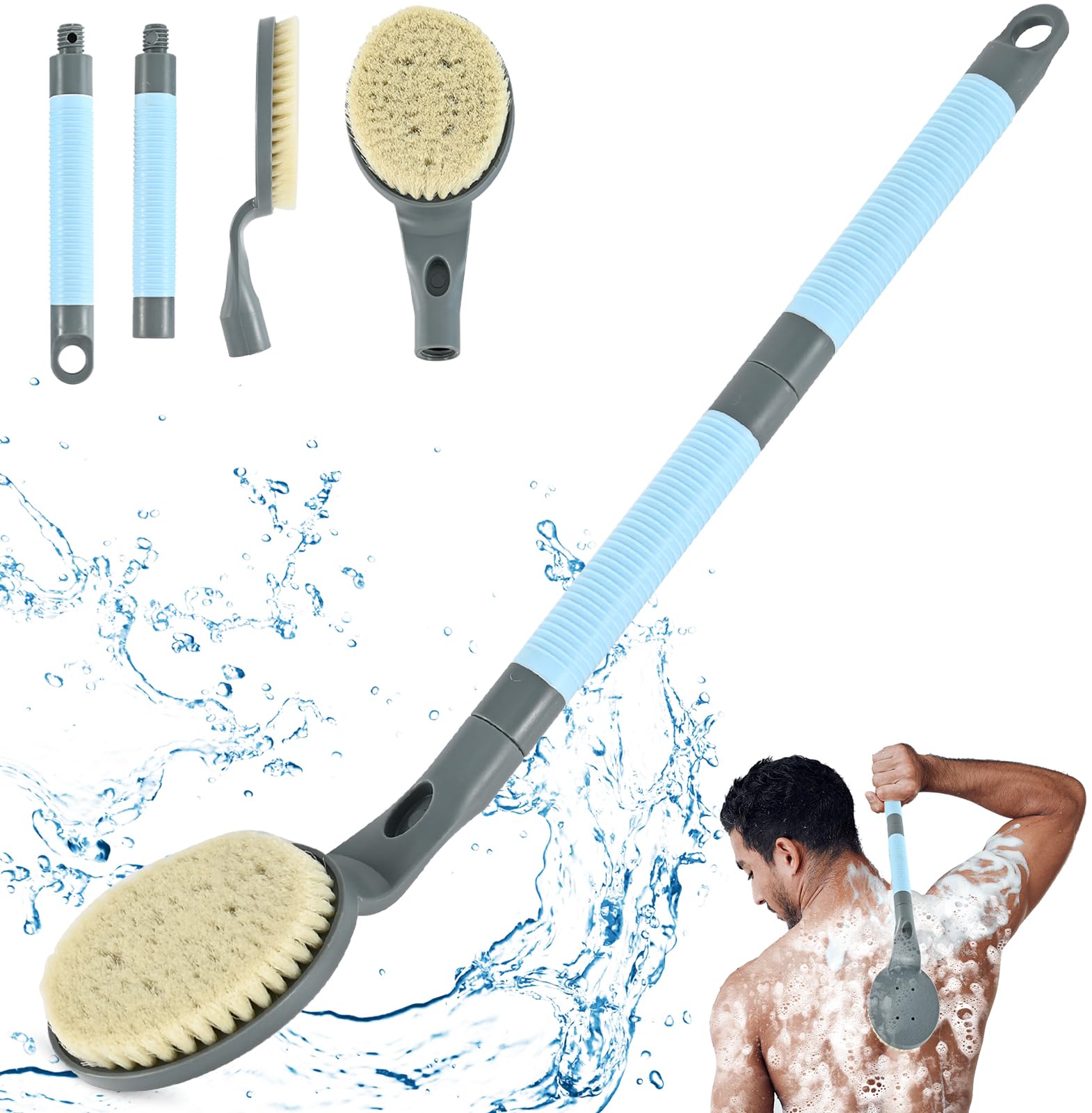 BTideas brosse-dos-douche-amovible offre une portée facile pour le dos.