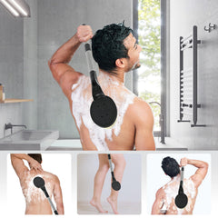BTideas brosse-dos-douche manche incline ergonomique facilitant l’accès au dos