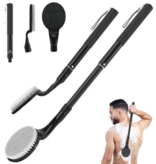 BTideas brosse de douche télescopique 25,7 pouces pour atteindre le dos