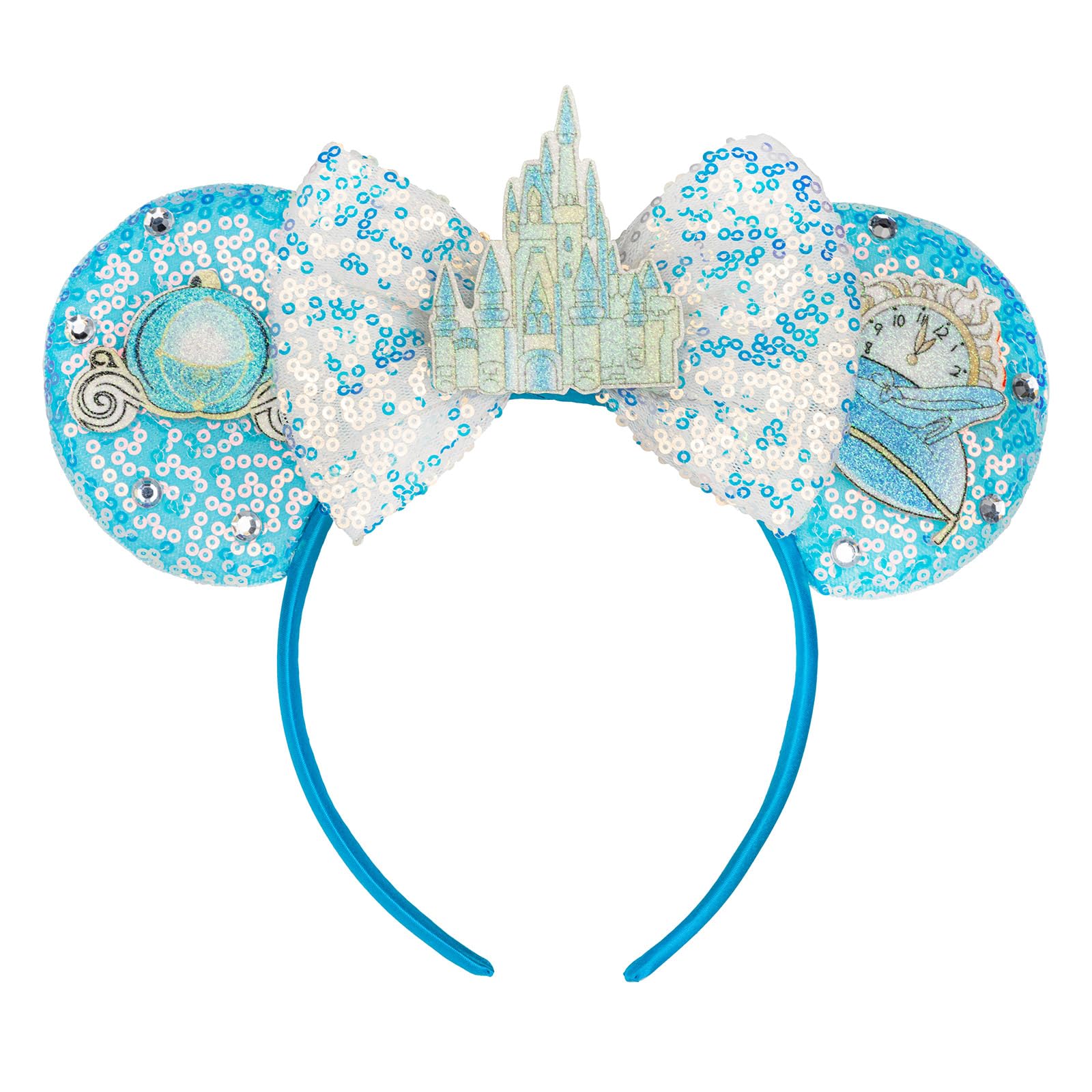 BTXJLLY bandeau oreilles souris à paillettes pour cosplay et fêtes.