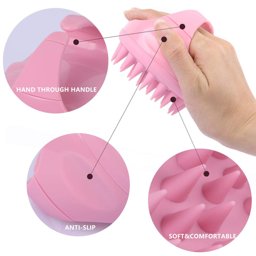 BTYMS brosse shampoing antidérapante dans la main, nettoyage efficace.