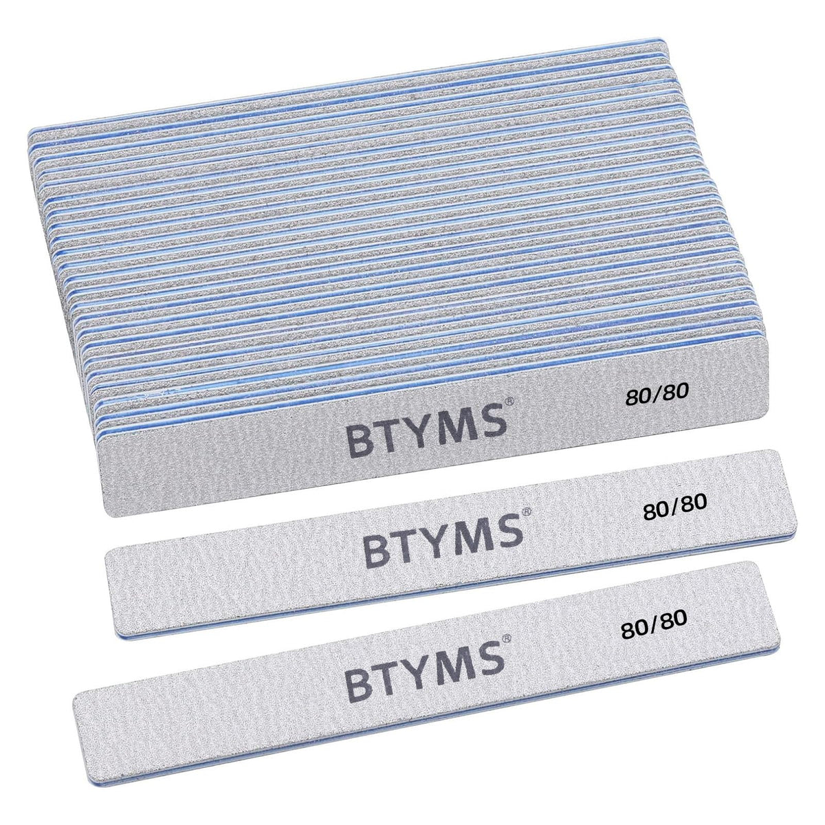 BTYMS fichier ongles 80/80 double-face pour façonnage rapide et précis.