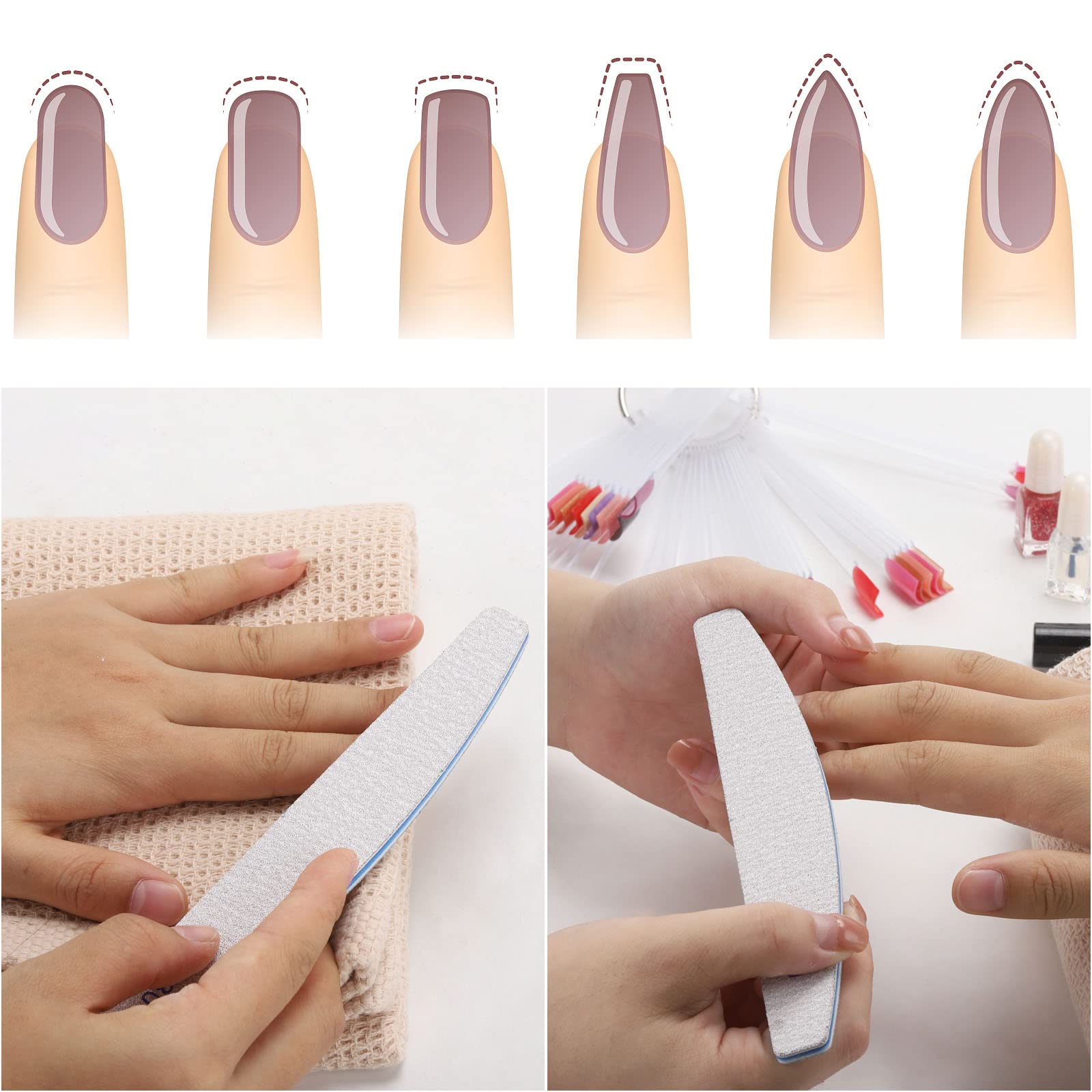 BTYMS limes emery adaptées aux ongles naturels et extensions
