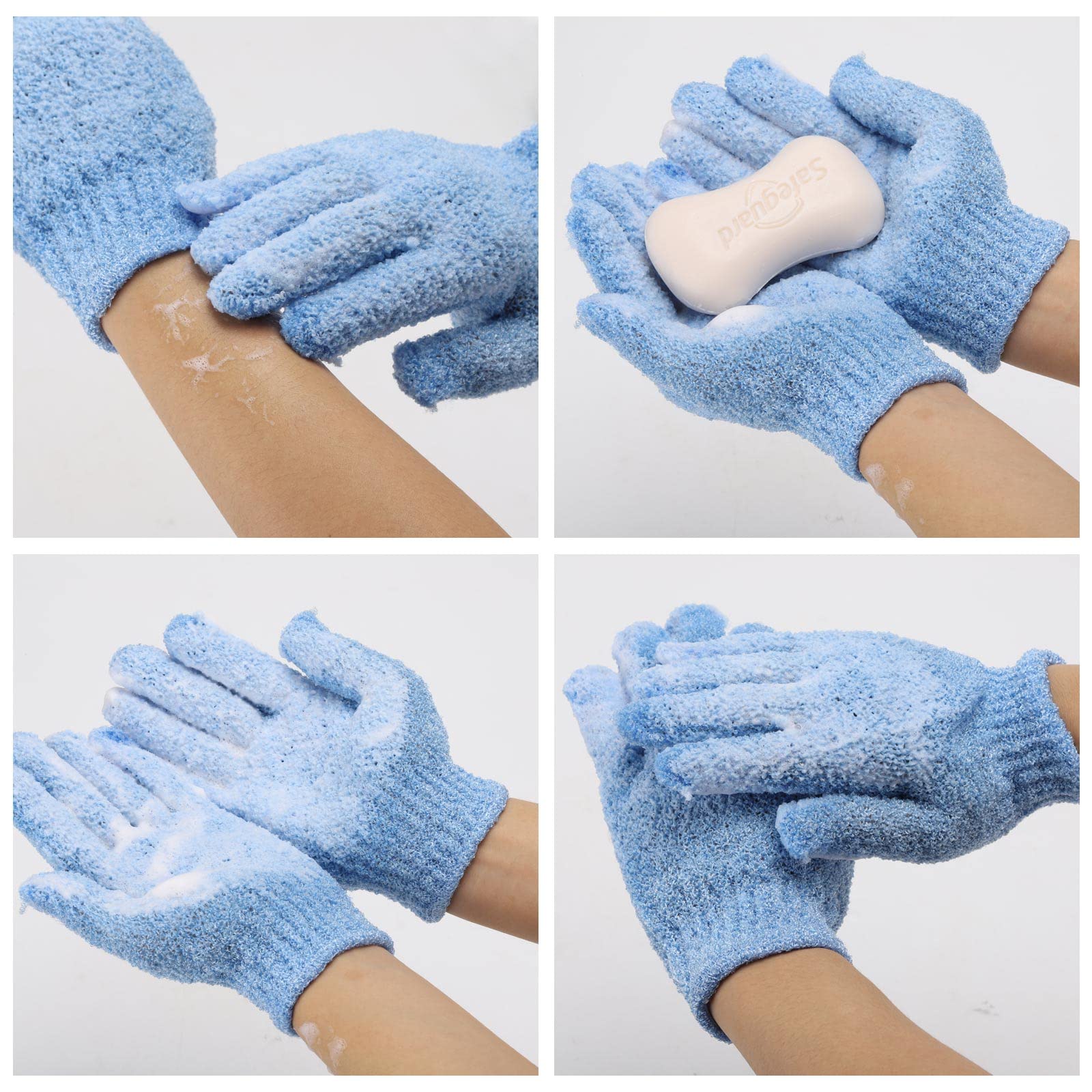 BTYMS gants exfoliants douche – soin ciblé pour cou et épaules