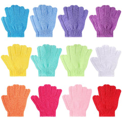 BTYMS gants exfoliants douche – ensemble coloré prêt pour un gommage doux