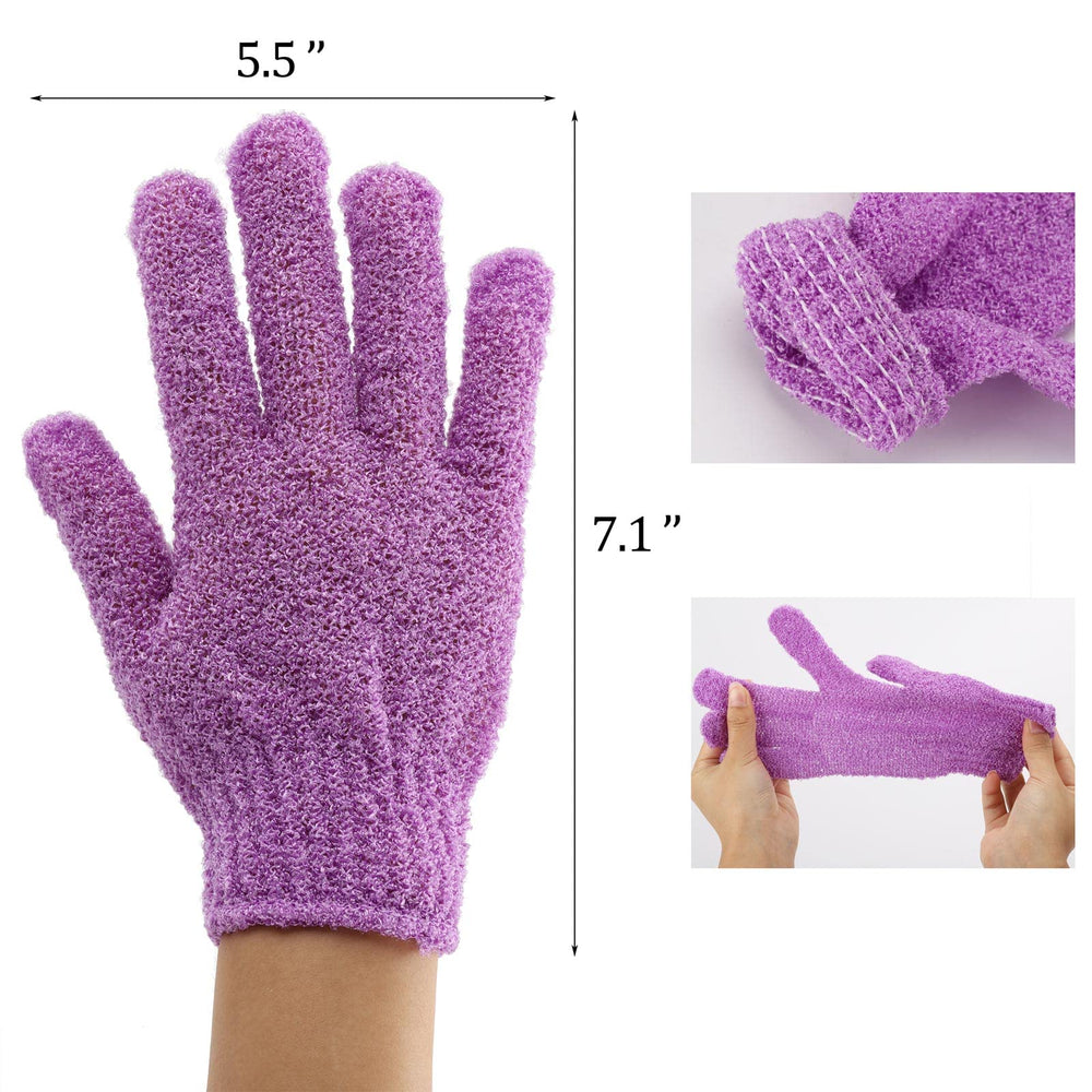 BTYMS gants exfoliants douche – texture nylon et mousse généreuse