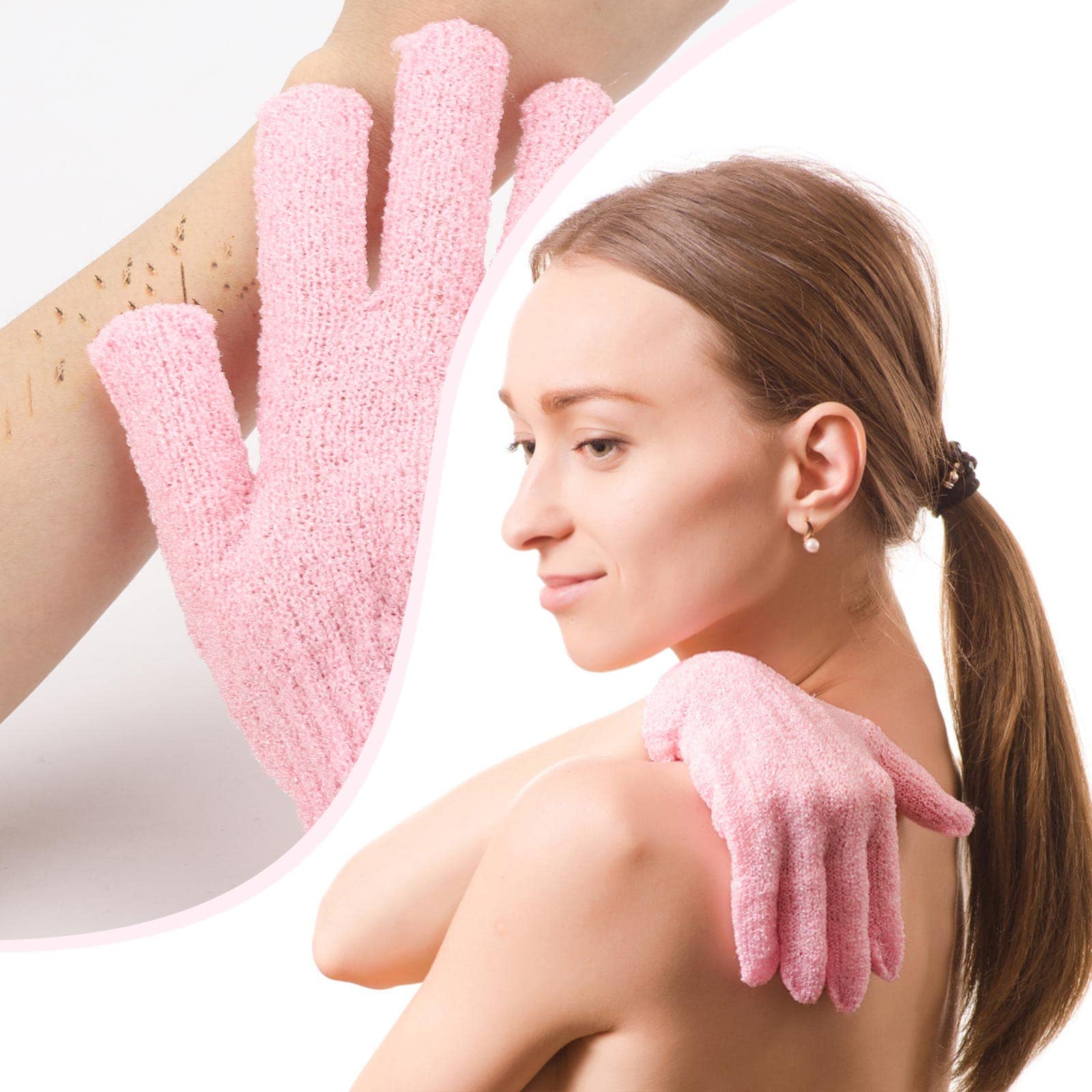 BTYMS gants exfoliants douche – nettoyage simple et agréable du corps