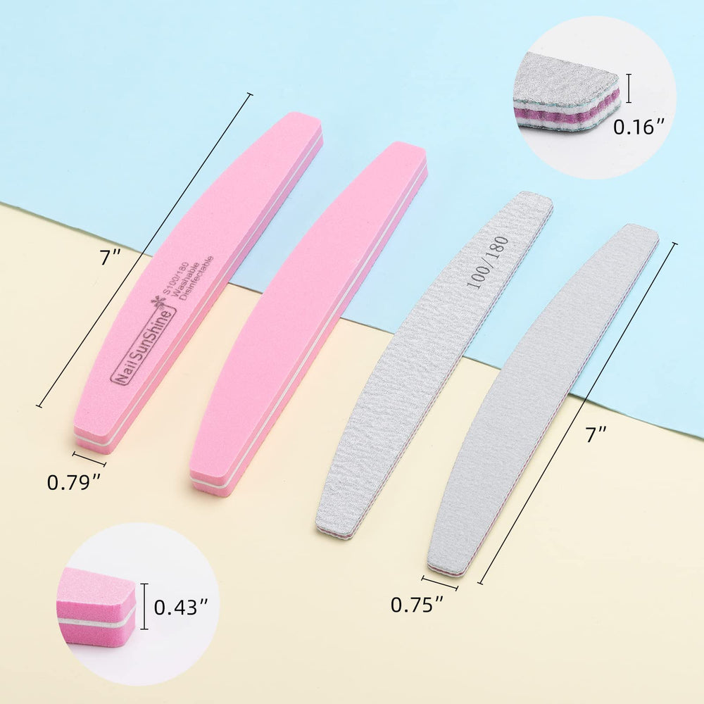 BTYMS lime à ongles demi-lune 100-180 pour affiner l’angle des ongles.