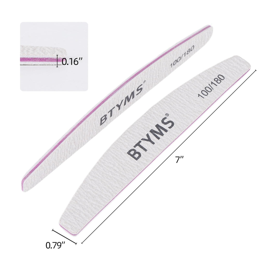 BTYMS lime ongles grain 100, pour façonner rapidement les faux ongles.