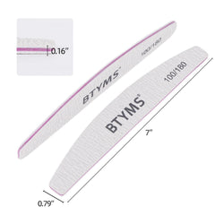 BTYMS lime ongles grain 100, pour façonner rapidement les faux ongles.