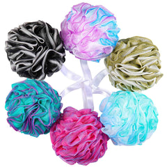 BTYMS éponge loofah – ensemble coloré de six, exfolie en douceur.