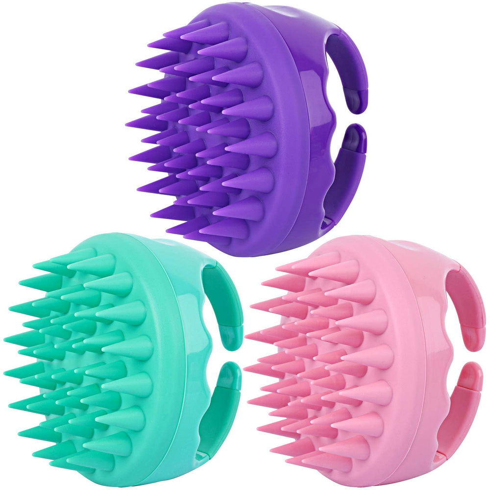 BTYMS masseur cuir chevelu en silicone, stimulation apaisante pendant le shampooing.