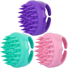 BTYMS masseur cuir chevelu en silicone, stimulation apaisante pendant le shampooing.