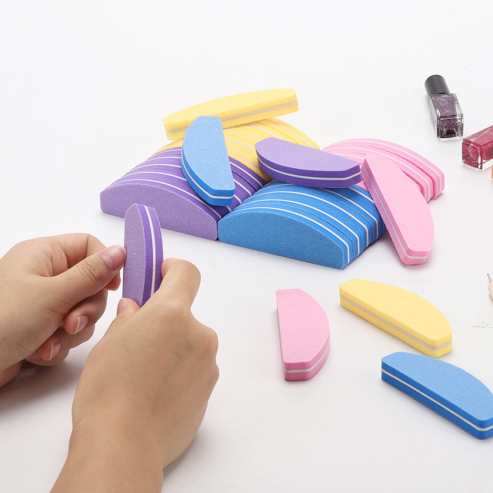 BTYMS tampon ponçant mini: deux faces pour tailler et lisser contours des ongles.