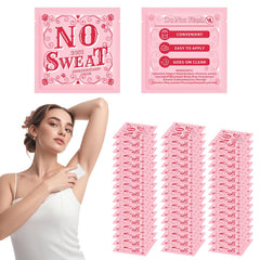 Lingettes déodorantes BUAEL rose, paquet compact de 50 pièces, idéal en voyage.