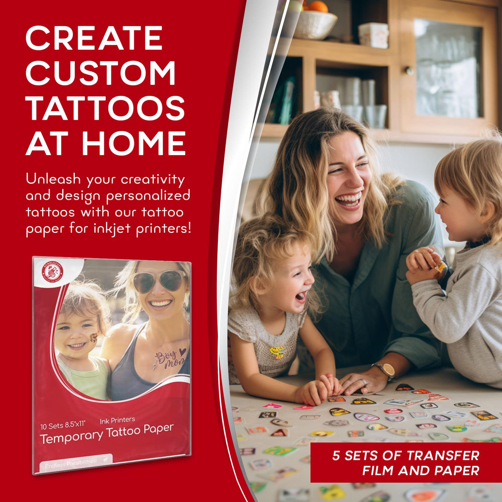 BubblePop skin-safe tattoo paper pack designed for comfortable skin applications.