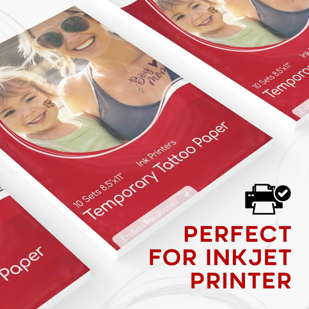 BubblePop standard 8-5x11 tattoo paper for inkjet printers delivers sharp transfers.