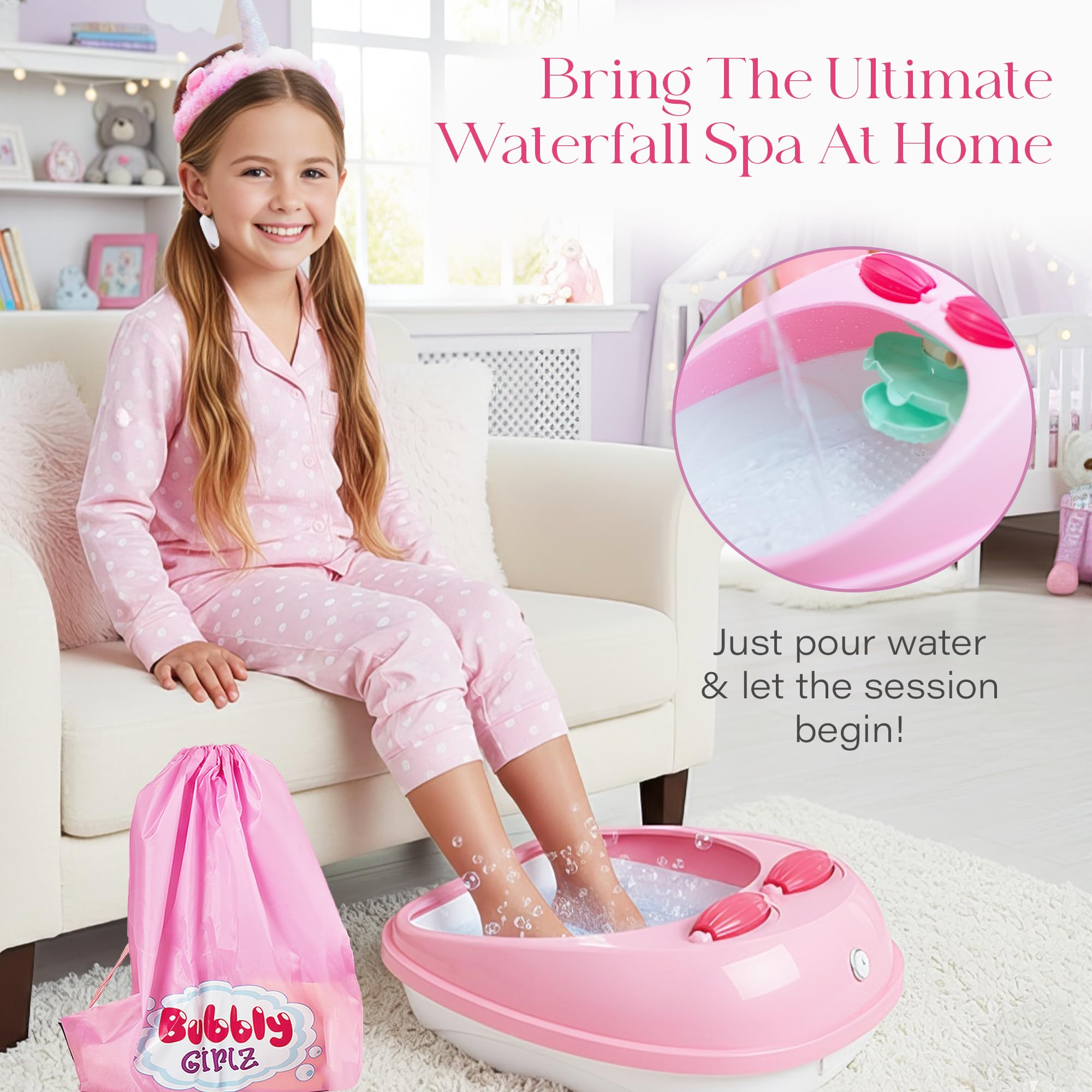 Bubbly Girlz kit manucure-enfant: ensemble pratique pour ongles propres et colorés