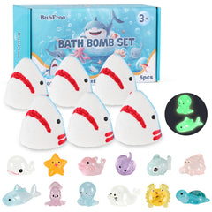 BubFroo bombes bain Requin ensemble 6 pièces pour enfant, bain amusant