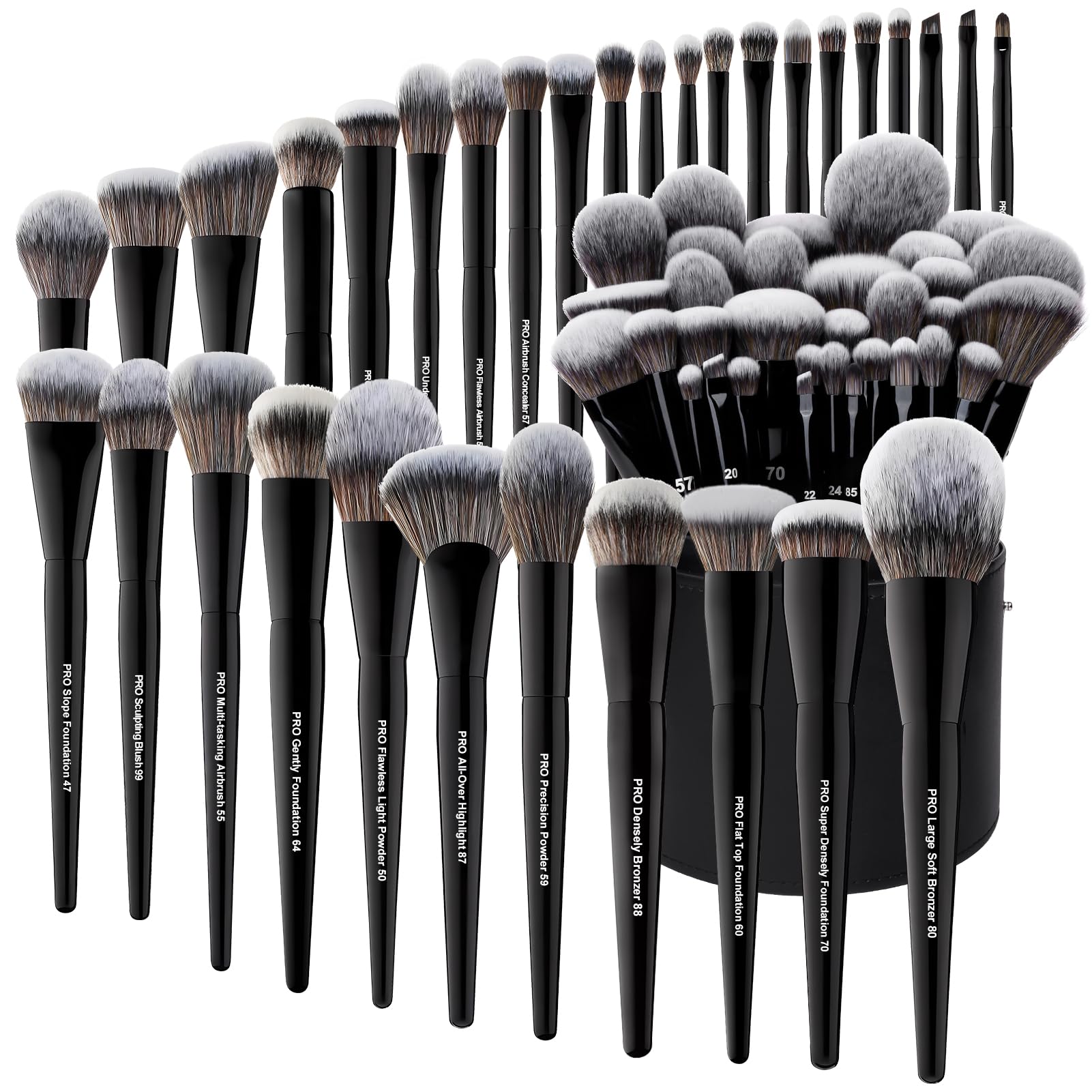 Pinceaux Bueart Design ensemble 32pieces avec support grand pour rangement élégant.