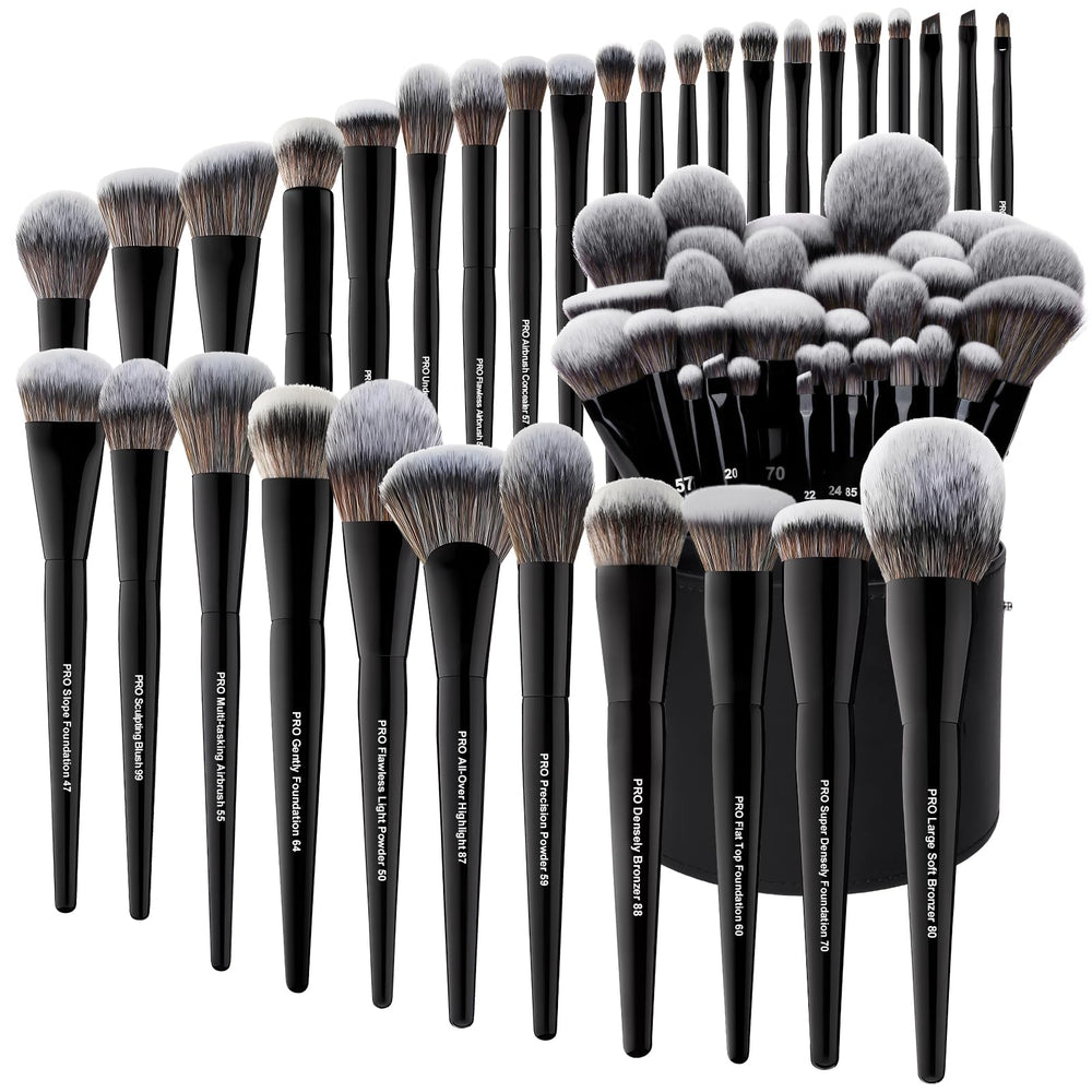 Pinceaux Bueart Design ensemble 32pieces avec support grand pour rangement élégant.