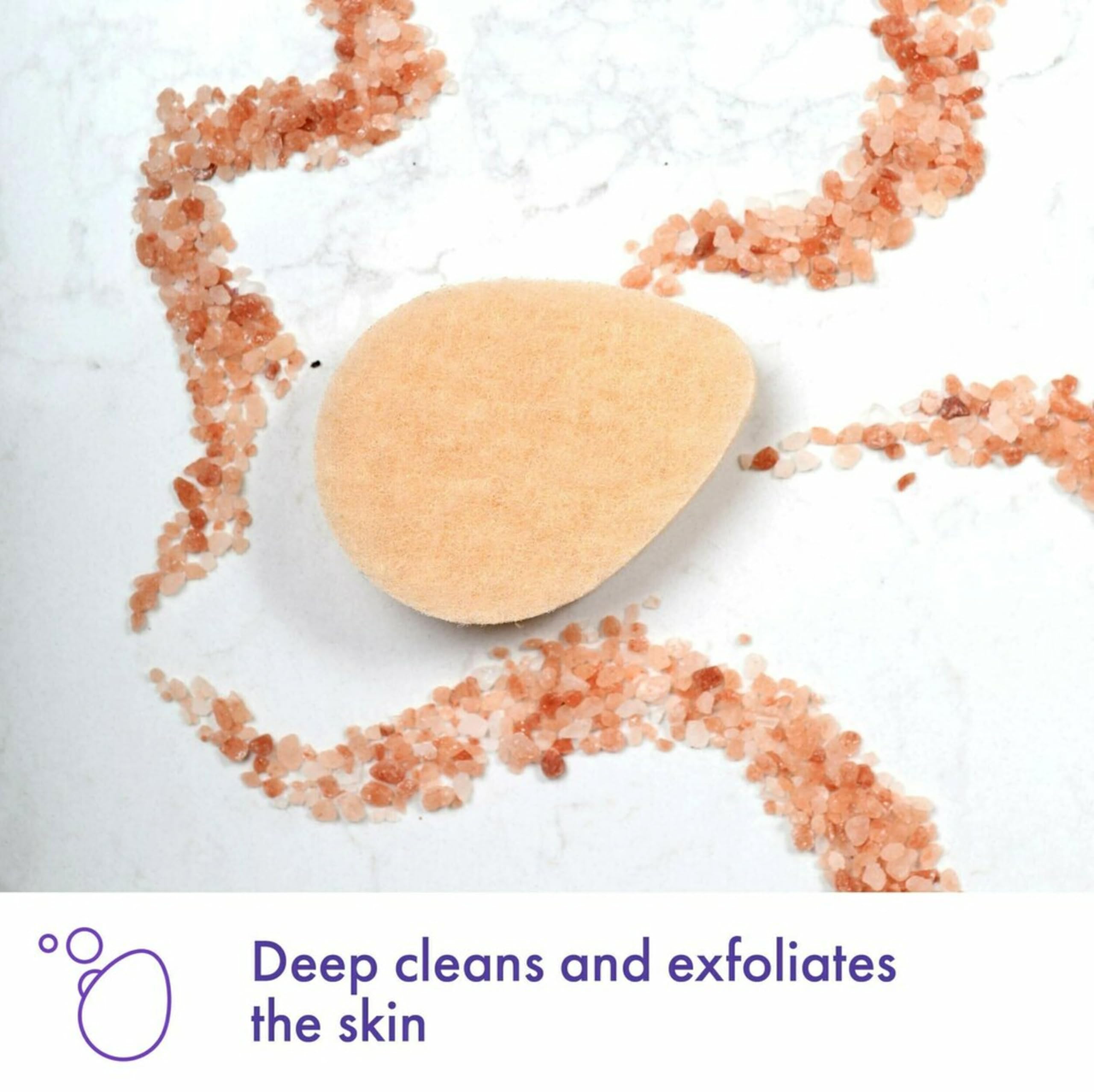 Buf-Puf éponge visage douce, exfoliation naturelle sans irritation.