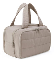 BUZFOWU Trousse voyage camel: ouverture large pour accéder rapidement à l'essentiel.