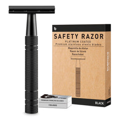 Rasoir BULIMICA noir mat avec prise en main ergonomique pour un rasage précis.