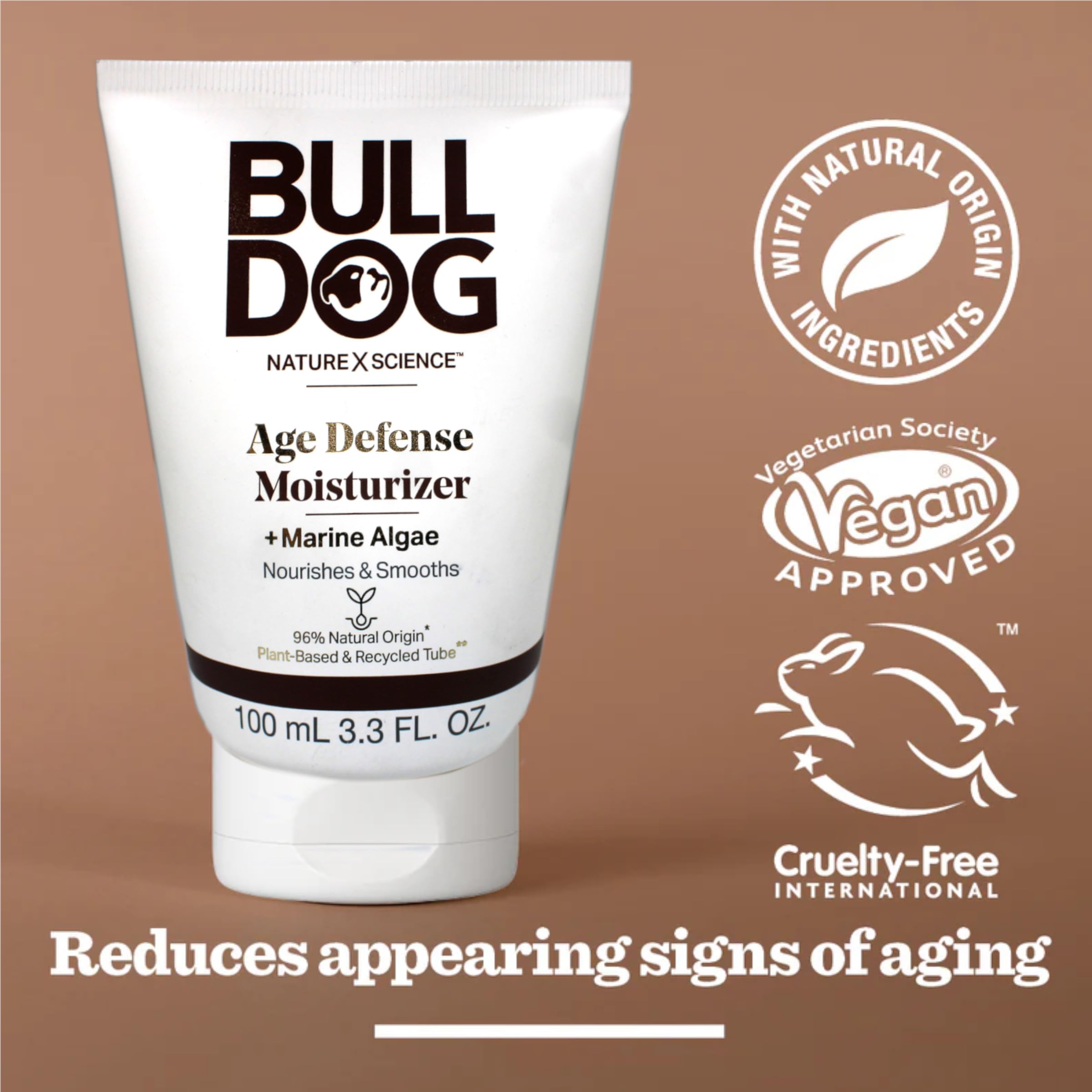 Bulldog Age Defense tanins de chêne, soin naturel et équilibrant.