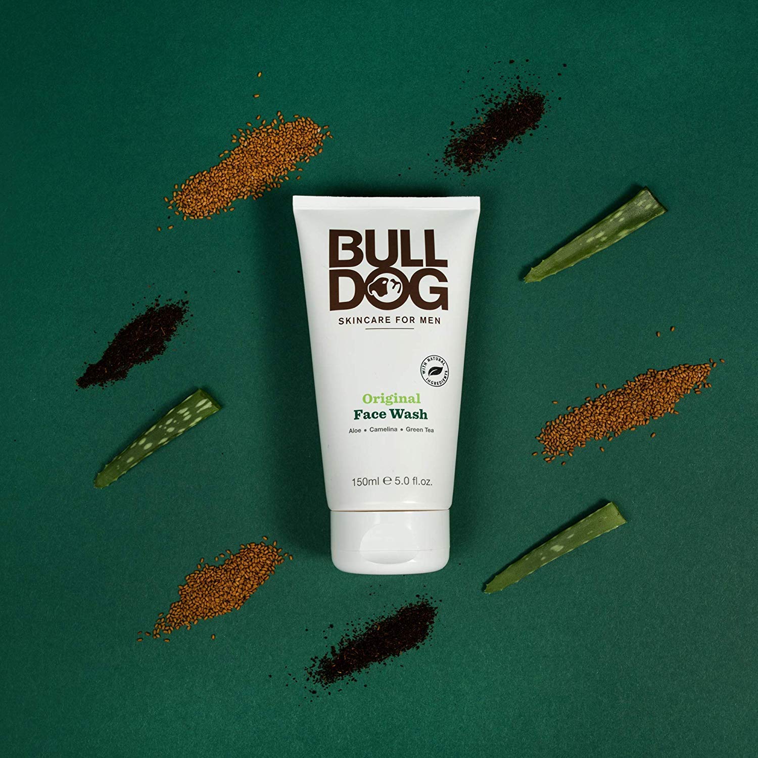 Bulldog Gel Nettoyant Visage Original — Aloe Vera pour douceur et hydratation légère.
