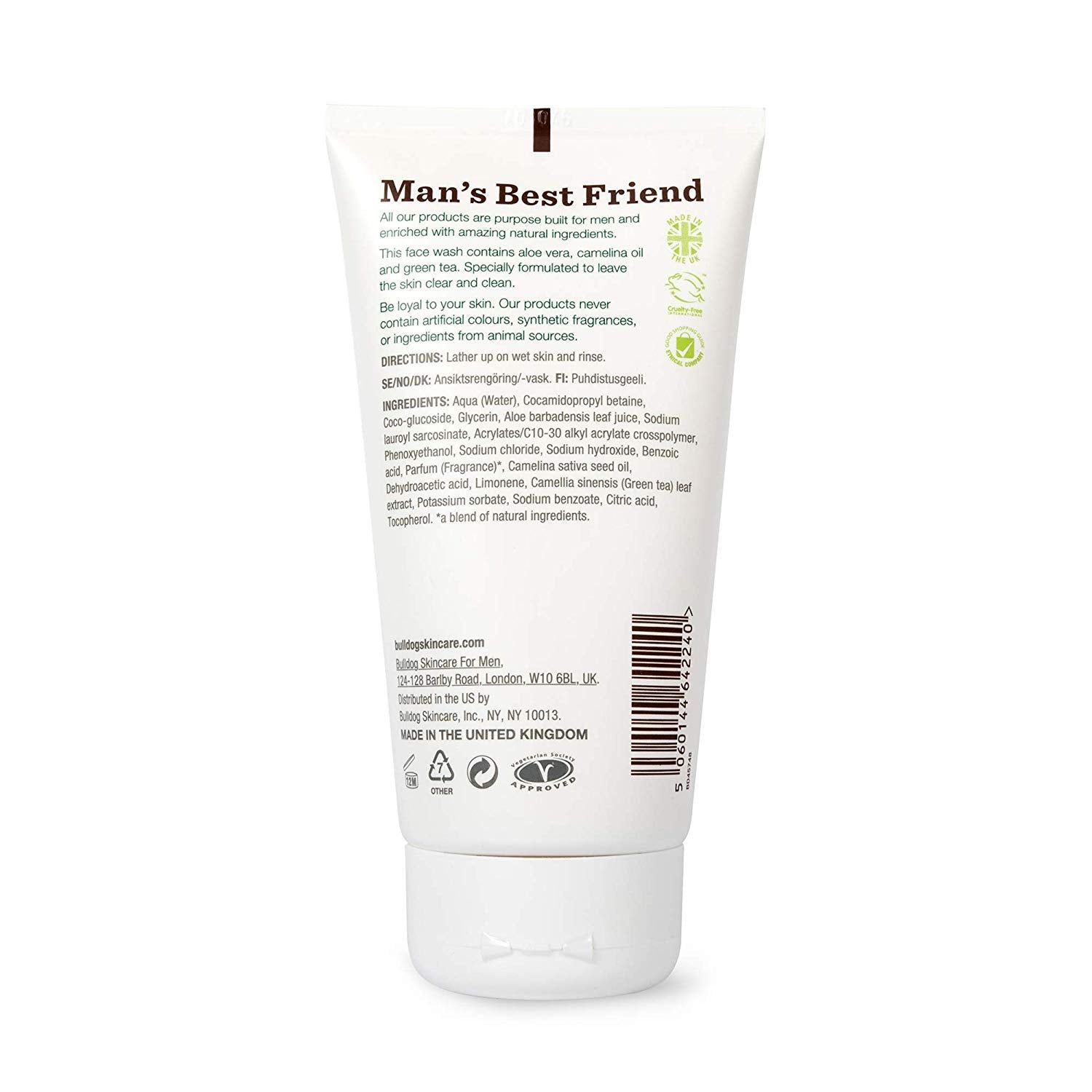 Bulldog Gel Nettoyant Visage Original — ritualisé près du lavabo pour routine masculine.