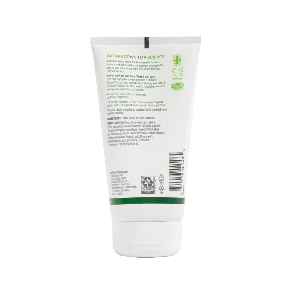 BULLDOG Lave-visage Original – extrait d Aloe Vera pour apaiser la peau.
