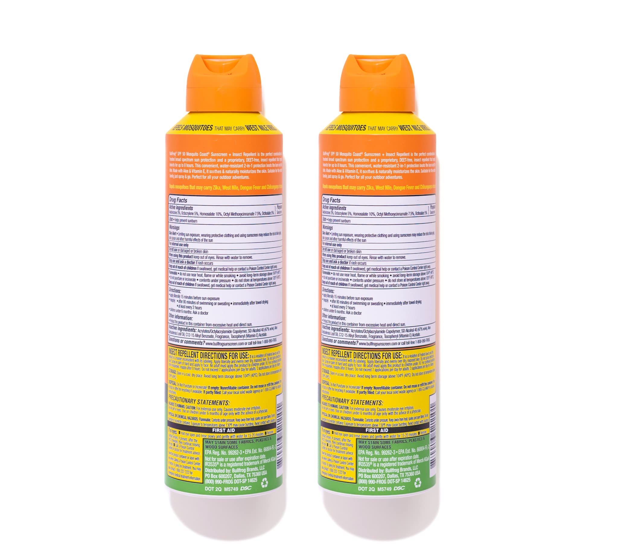 Bullfrog Mosquito Coast 2 bouteilles – duo pratique pour sorties en plein air.